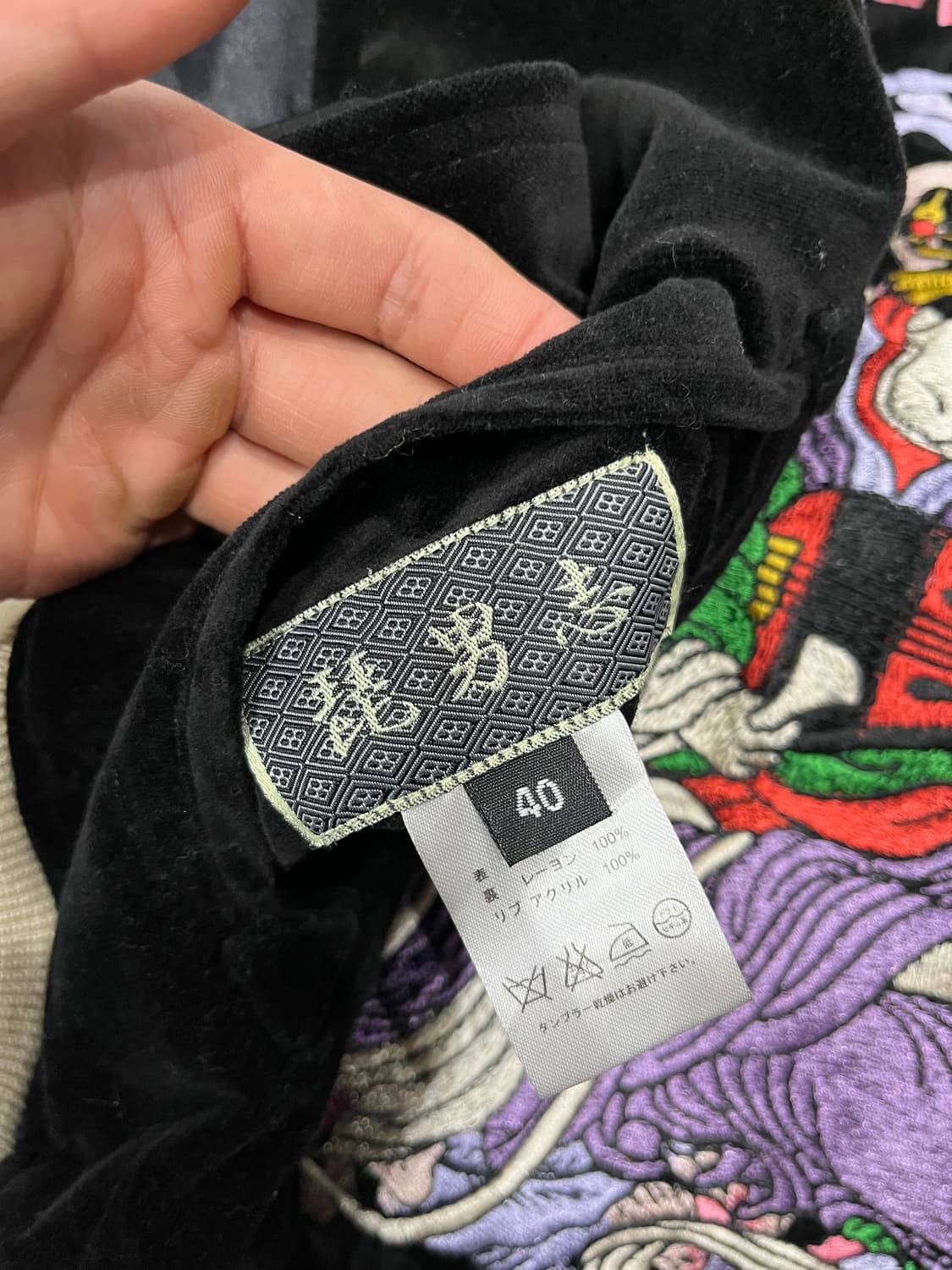 琵男志 리버시블 TENNYO 스컬 자수 스카쟌 상품이미지9