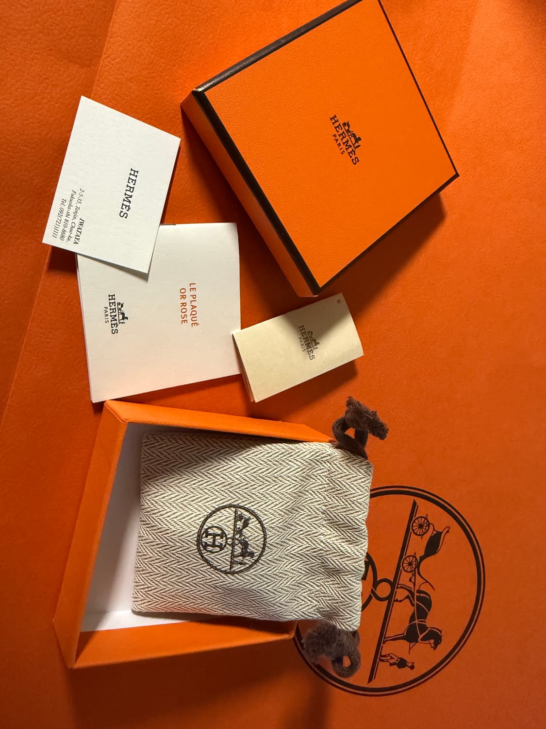 에르메스 미니팝아슈 귀걸이 로즈드라제/로즈골드 상품이미지3