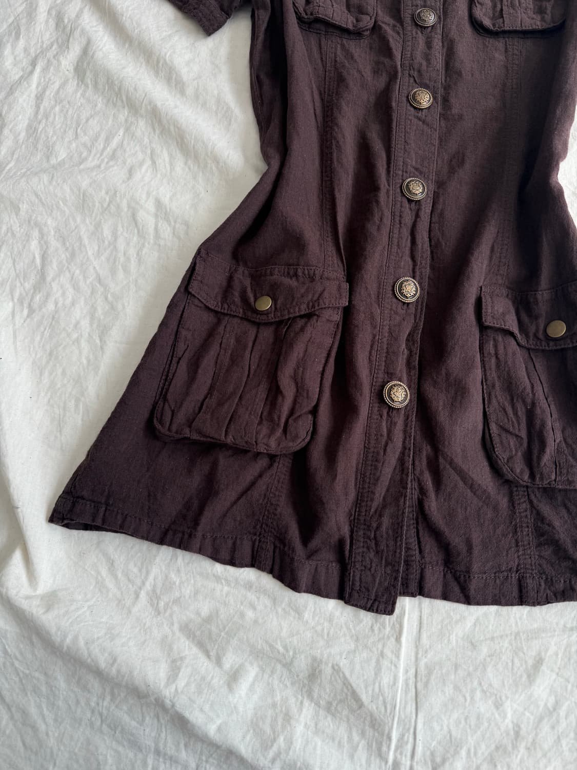 브라운 y2k 미니 원피스 상품이미지2