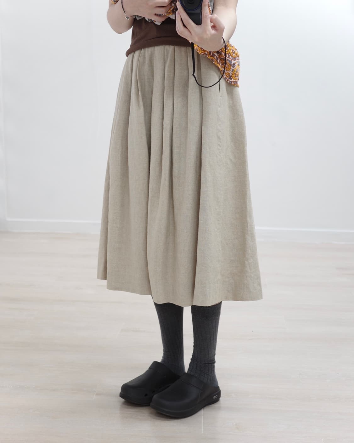 Linen middle skirt 상품이미지2
