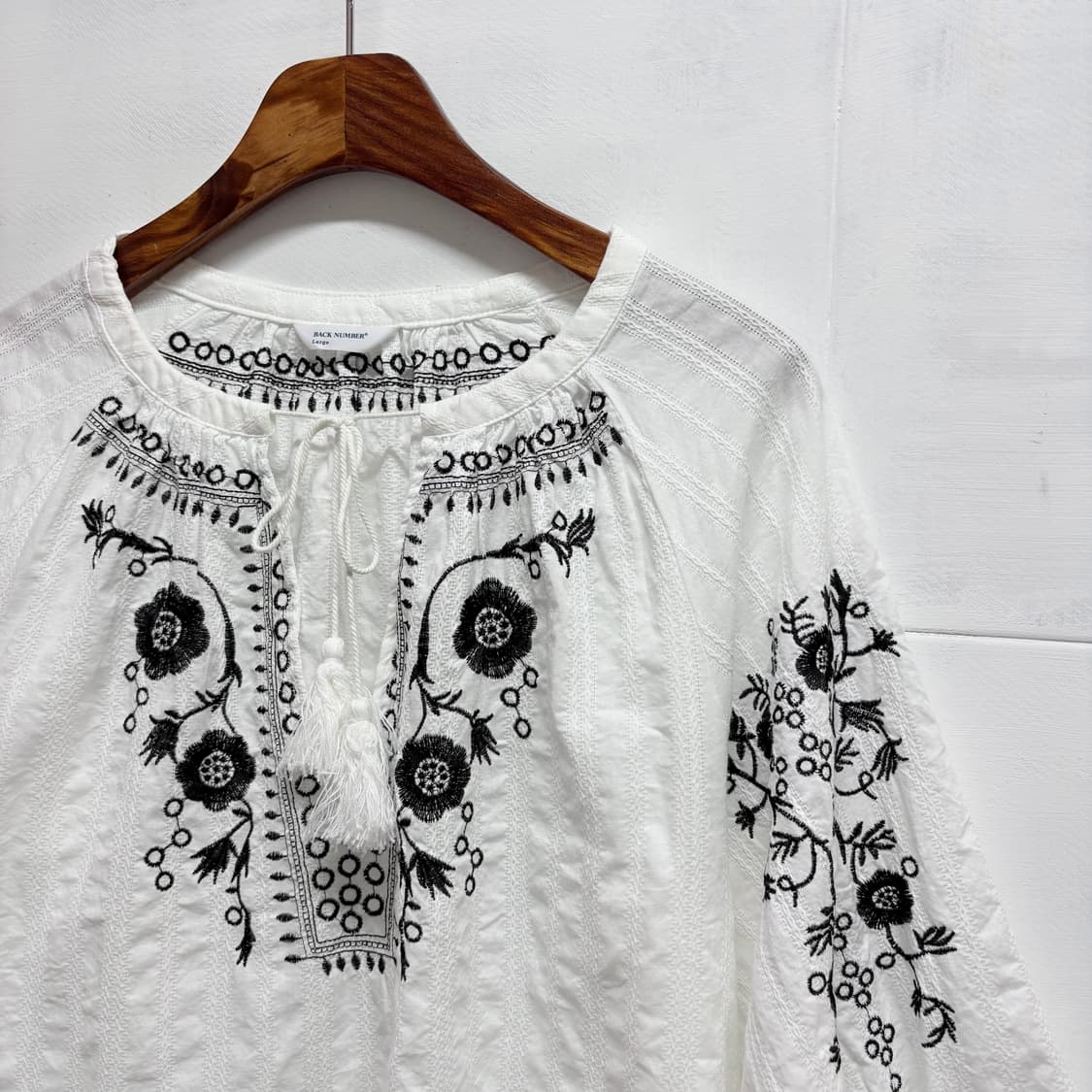 Back Number 에스닉 태슬 자수 블라우스 L JPN  상품이미지2