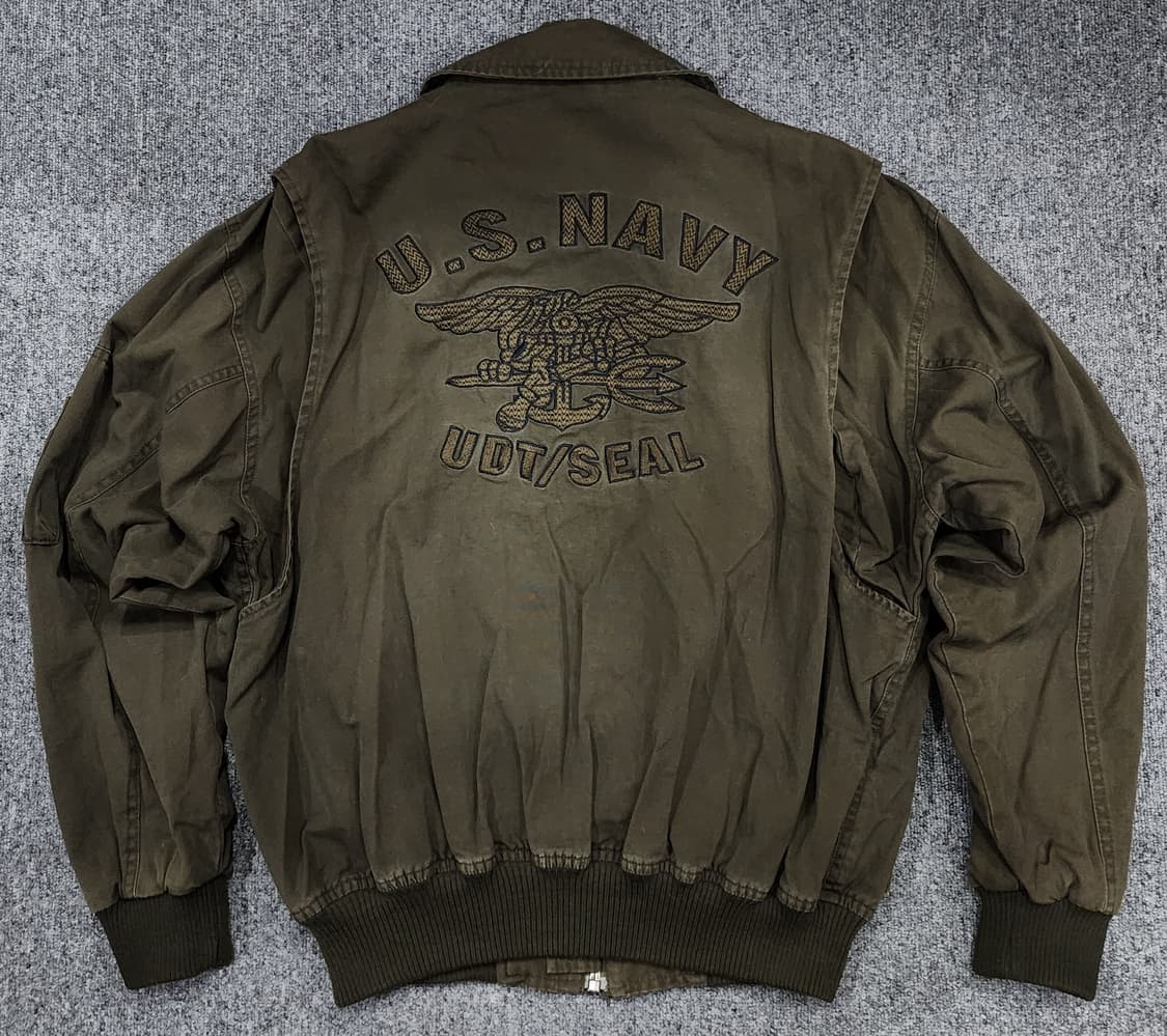 OLD CROW 올드크로우 US NAVY 빈티지 봄버 자켓 L 상품이미지2