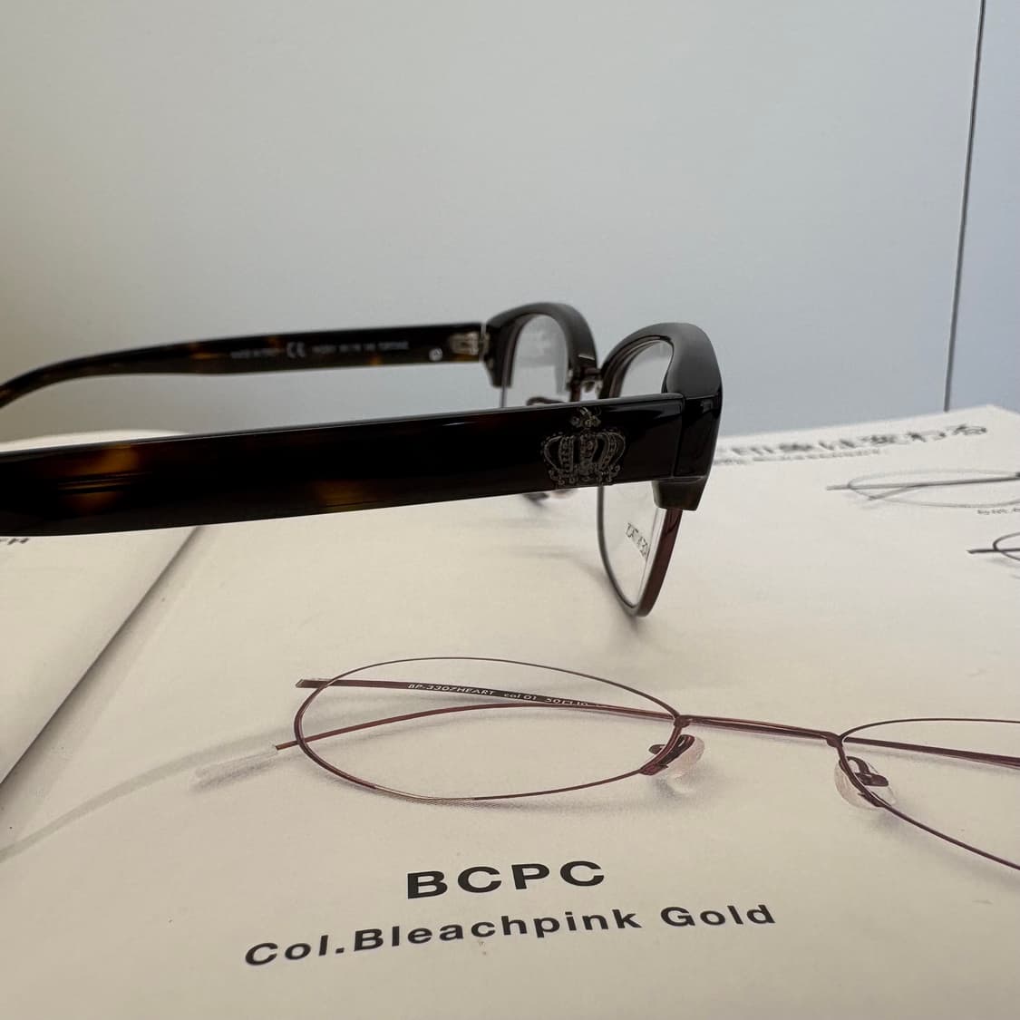 MACOS ADAMAS 브라운 하금테 빈티지안경 상품이미지6