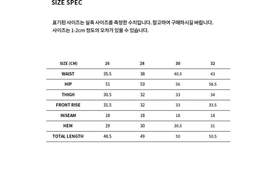 스모크라이즈 HEAVY REPAIR DENIM SHORTS 청바지 28 상품이미지3