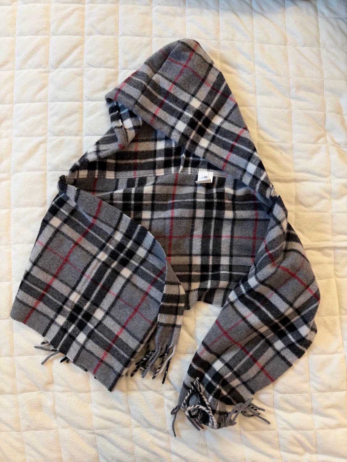 블레스 N°80 Hoodscarf Grey Check 상품이미지1