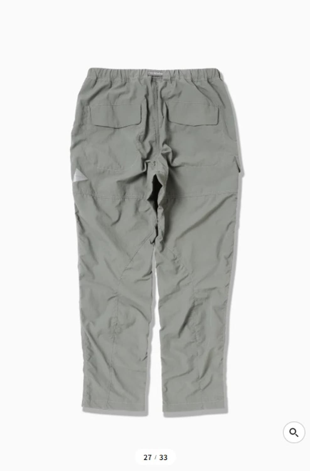 남성 XL] 앤드원더 Ny taffeta hiker pants 그레이색상 상품이미지4