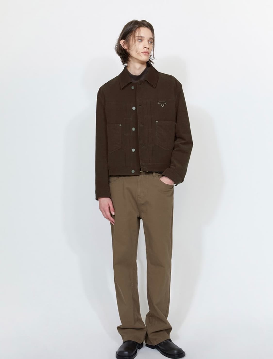 일꼬르소 크래프트 트러커 자켓 브라운 상품이미지2