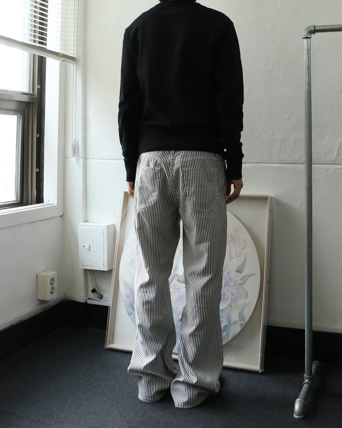  빈티지 핀스트라이프 플레어 팬츠 상품이미지2