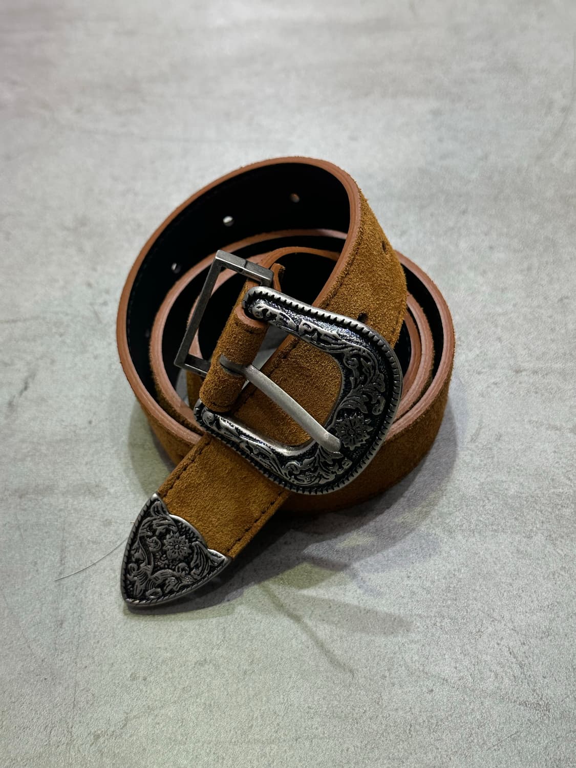 Suede western belt - 스웨이드 웨스턴 벨트 CM 상품이미지1