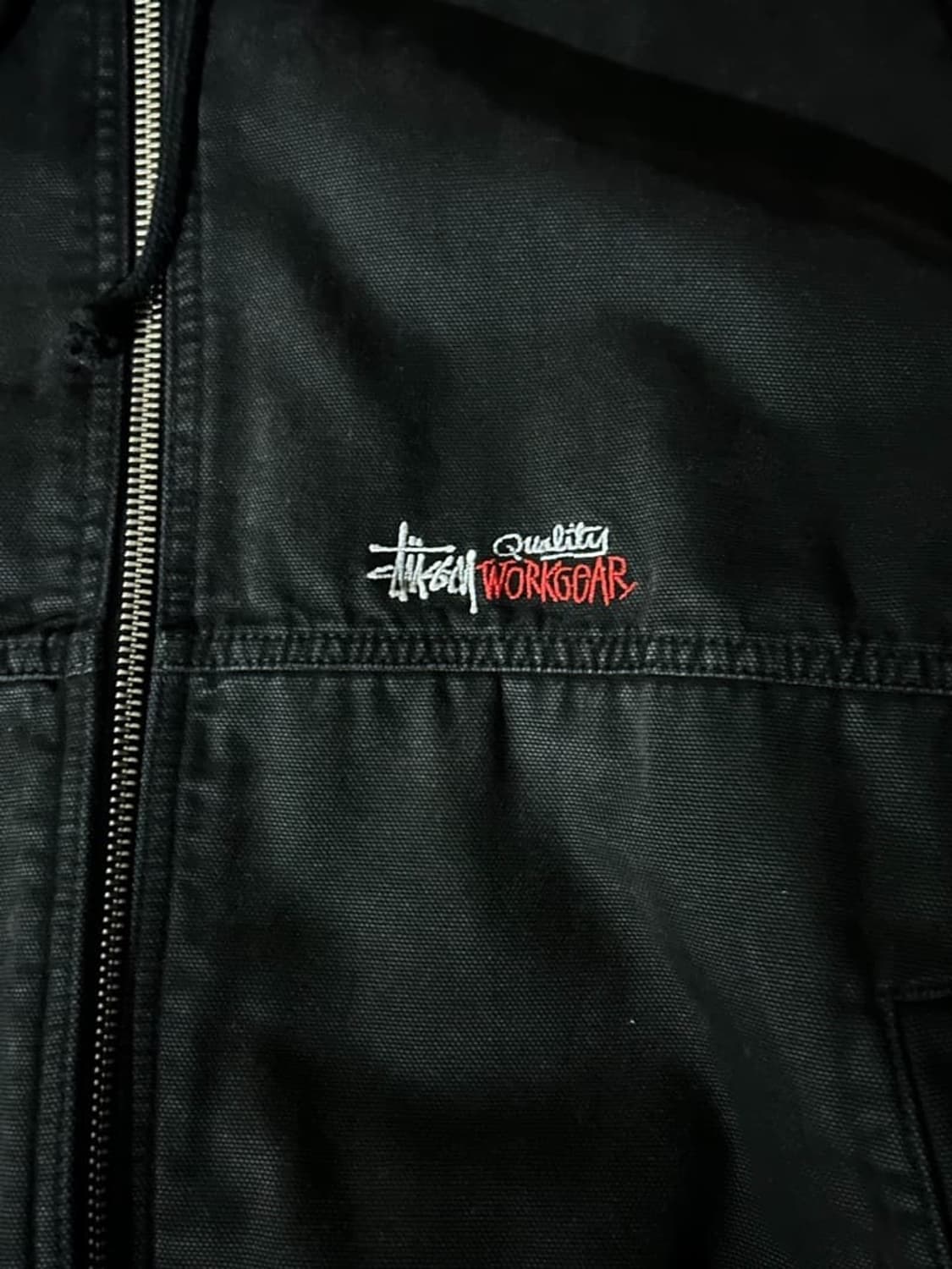 스투시 인슐레이티드 캔버스 워크 자켓 블랙 상품이미지2