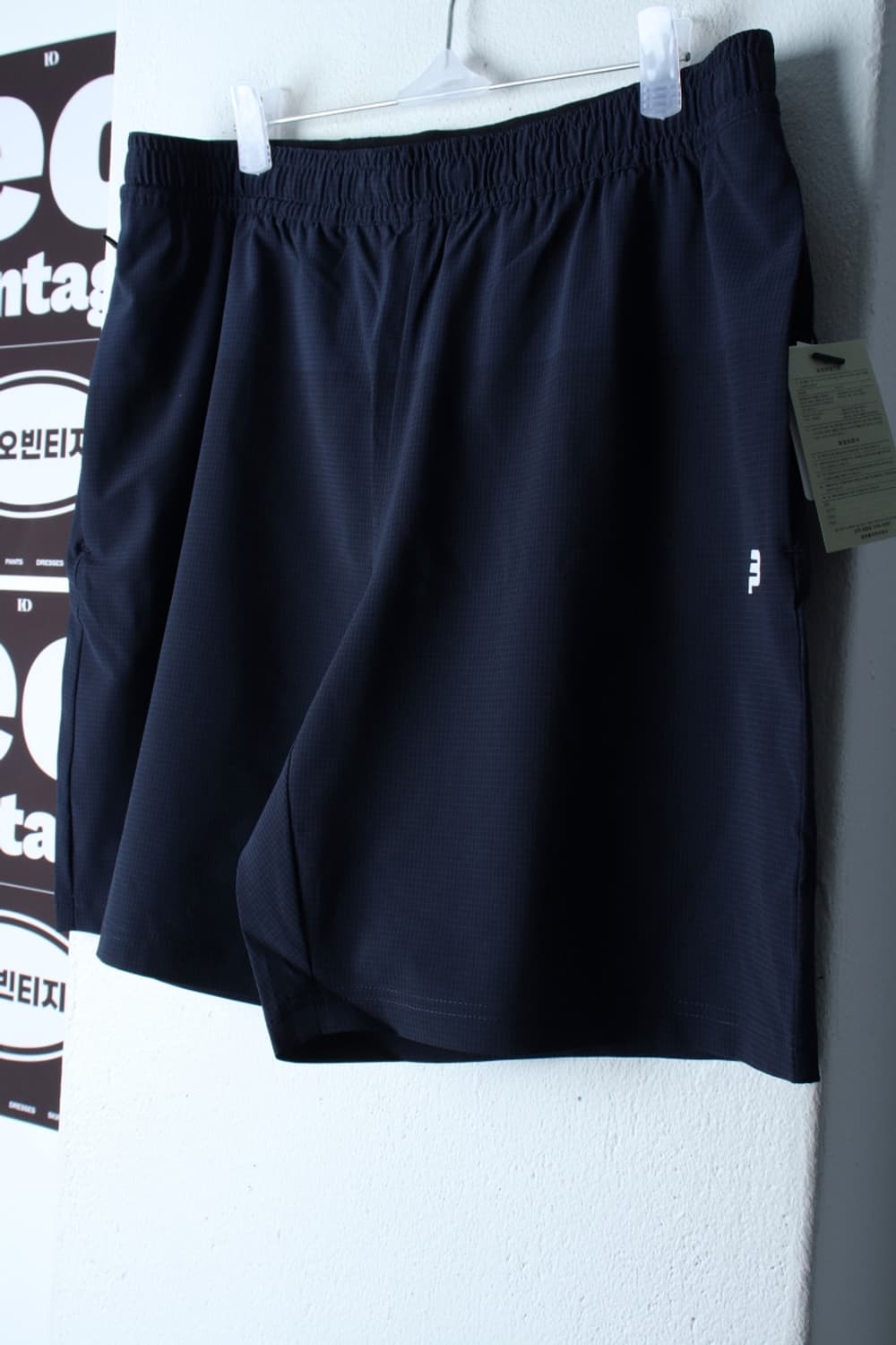 (L-XL) 빈폴 반바지 팬츠 새상품 밴딩 네이비 체크-P1P10362 상품이미지1