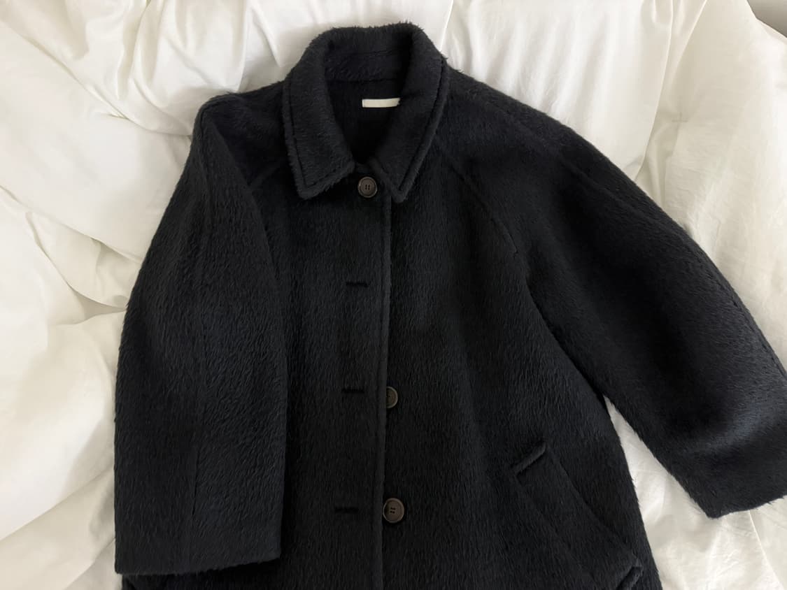 아모멘토 알파카 라운드 하프코트 상품이미지2