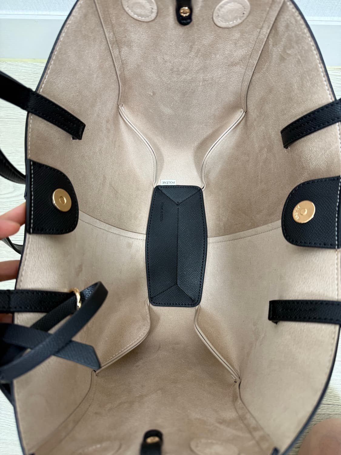 폴렌느 심 미니 블랙 토트백 상품이미지3