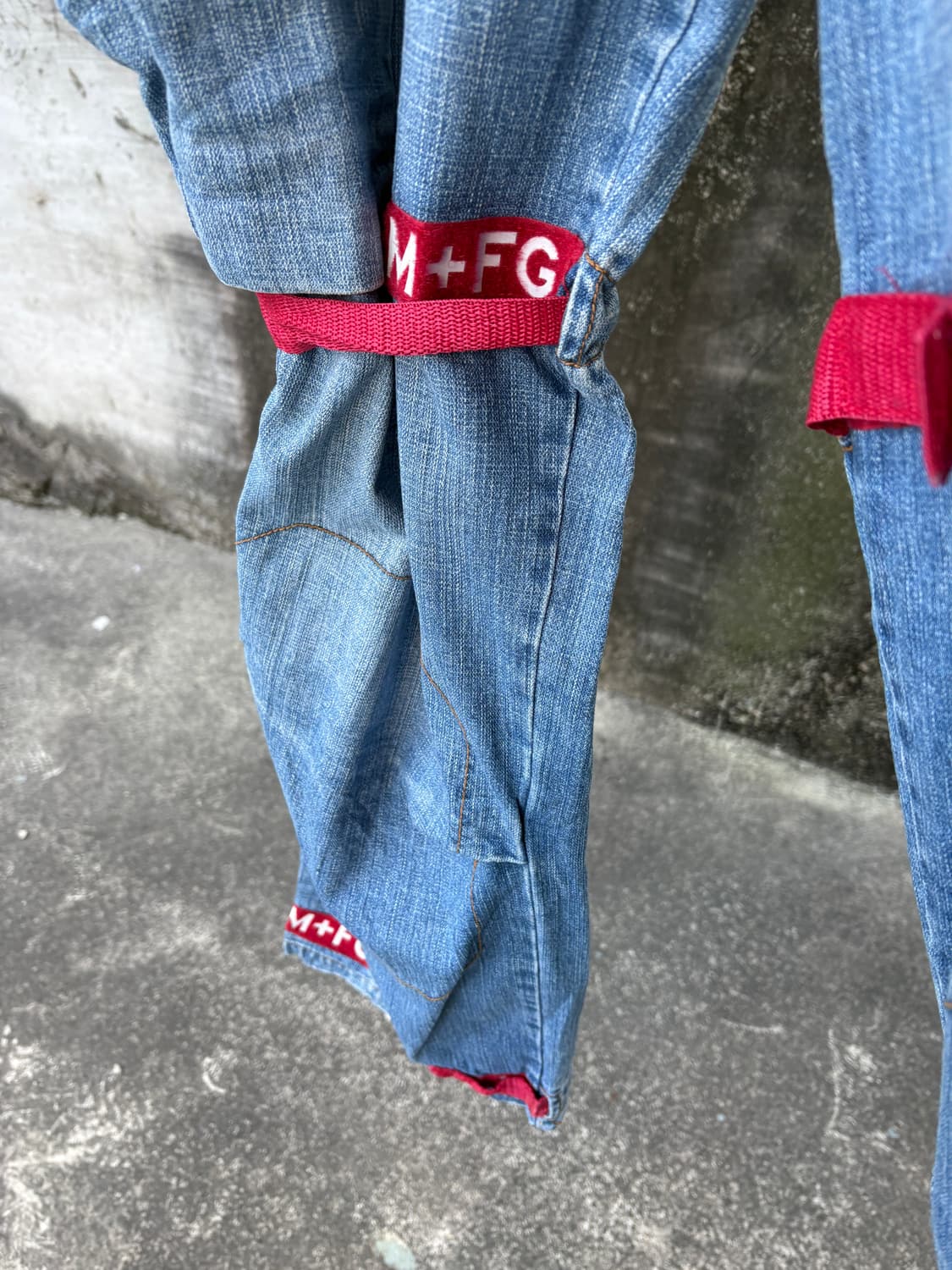 90‘s 마리떼 프랑소와 저버 벨크로 데님 팬츠 상품이미지9