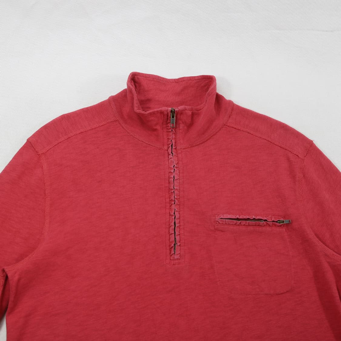 (착용컷) J.CREW 하프 집업 폴라 티셔츠  상품이미지5