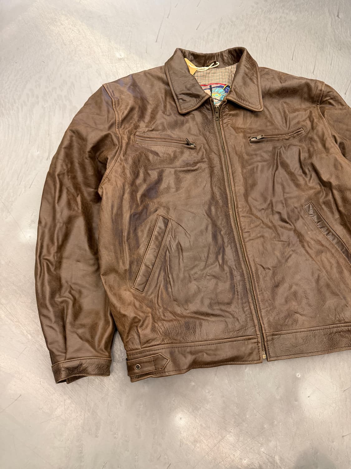 1990s RED BARON BIKE LEATHER 가죽봄버자켓 상품이미지5