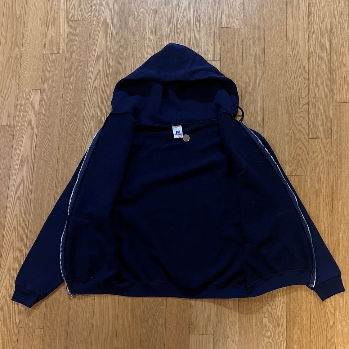 [M] 00s 빈티지 러셀 후드집업 네이비 매티보이 상품이미지3