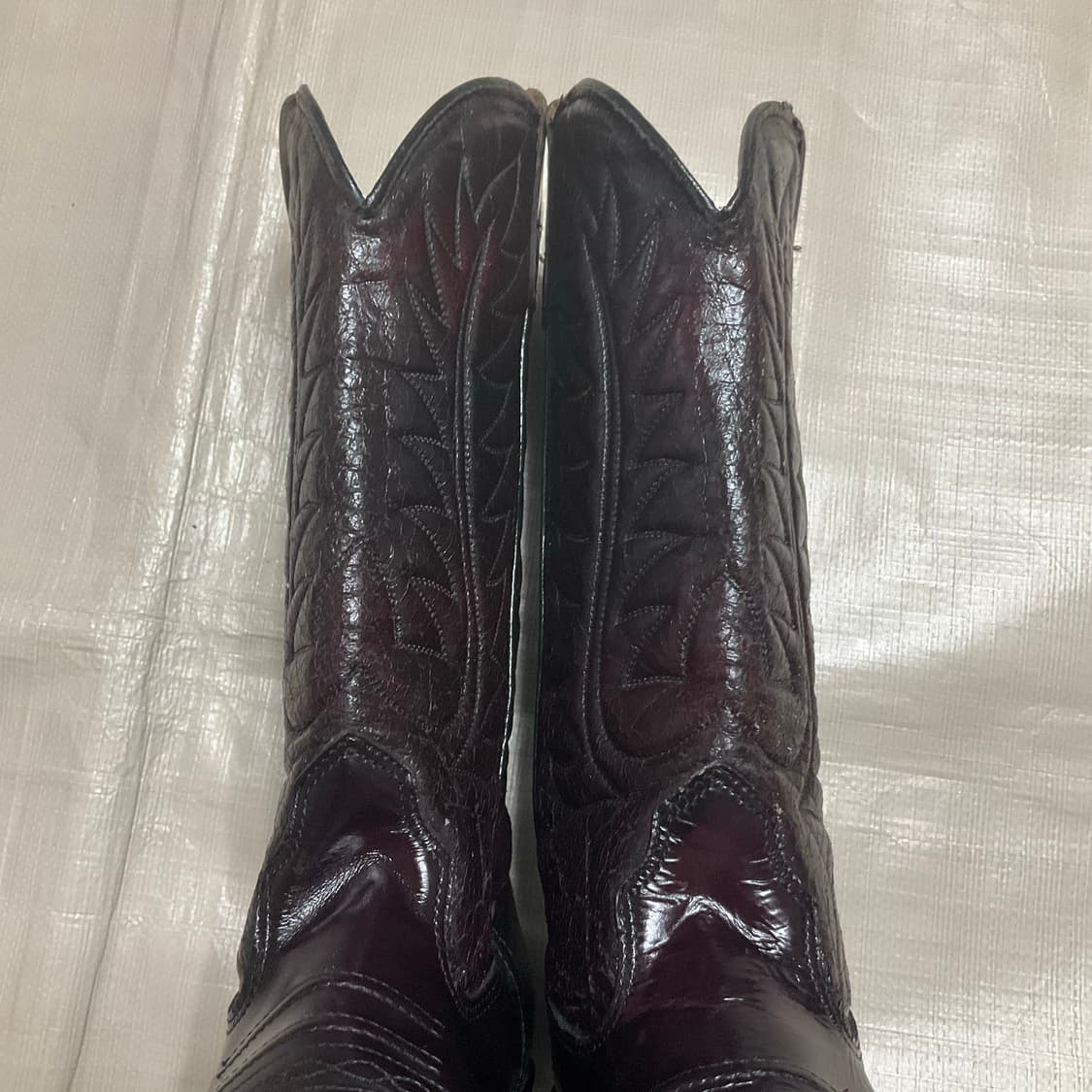 빈티지 웨스턴 부츠 버건디 275 상품이미지7