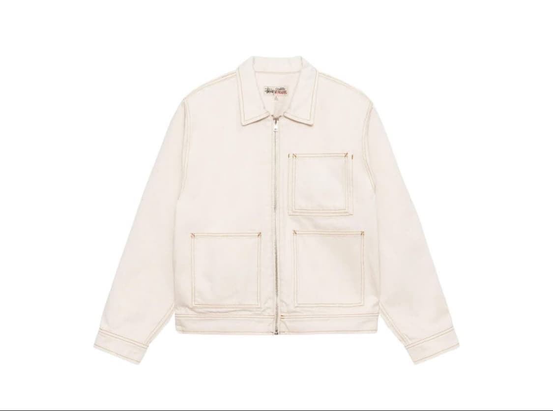 스투시 데님 집 워크 자켓 내추럴 L 상품이미지5