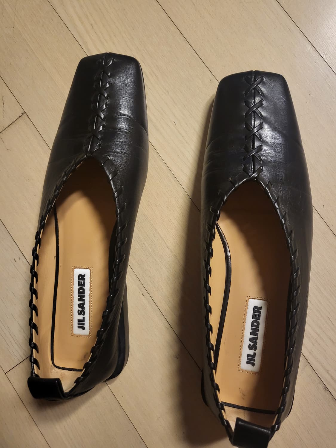 질 샌더 스퀘어 토 휩스티치 여성 앵클 스플릿 링 상품이미지3