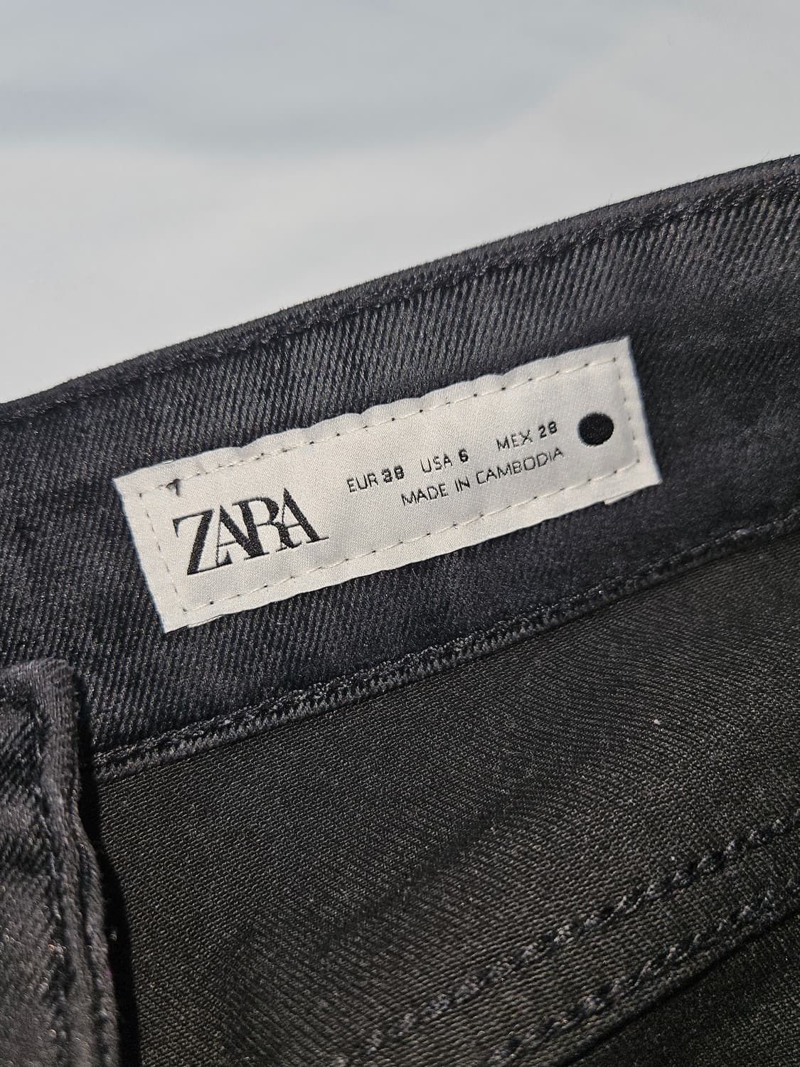 자라 ZARA 옴므 워싱 스웨이드 흑청 진 숏팬츠 하프 데님 28 상품이미지4