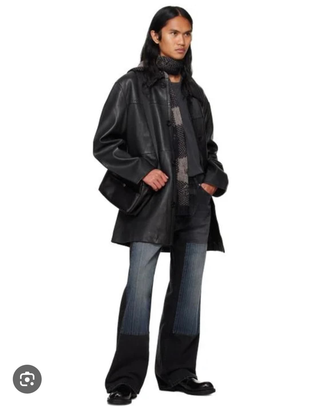 [48] hope 호프 스톡홀름 델루션 레더 카 코트 상품이미지3