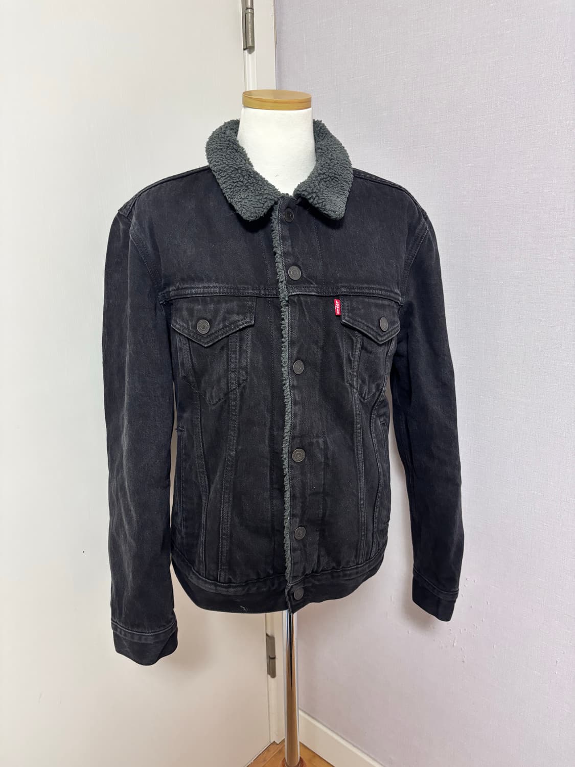 리바이스(Levi's) 쉐르파 흑청 양털 데님 청자켓 상품이미지1