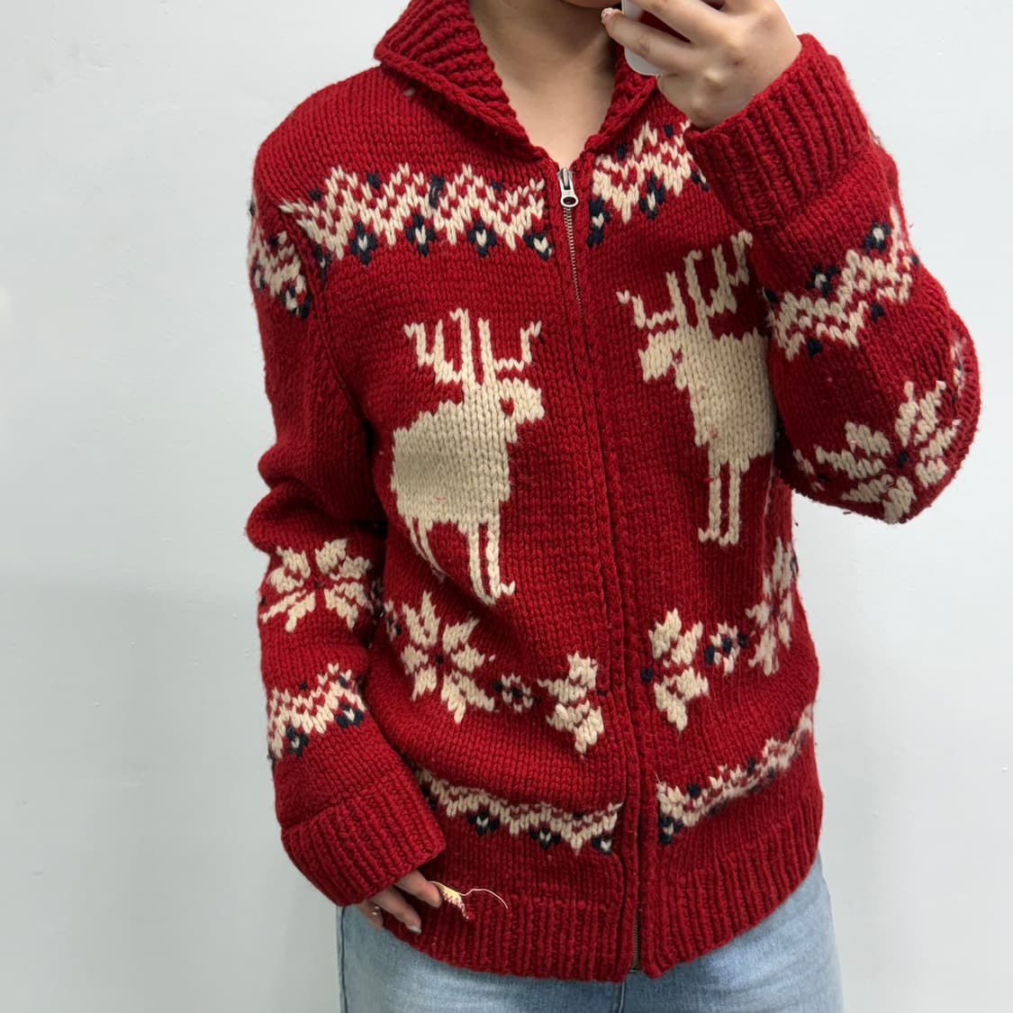 [L] 후아유 코위찬 니트 집업 상품이미지1