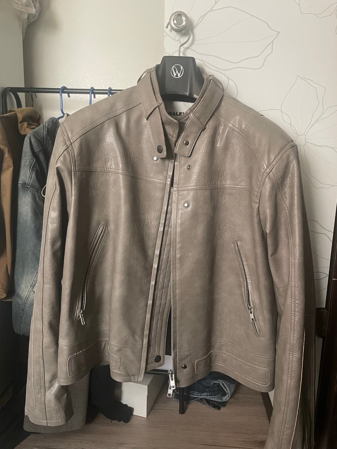 알렌느 3d faux leather 바이커자켓 상품이미지2