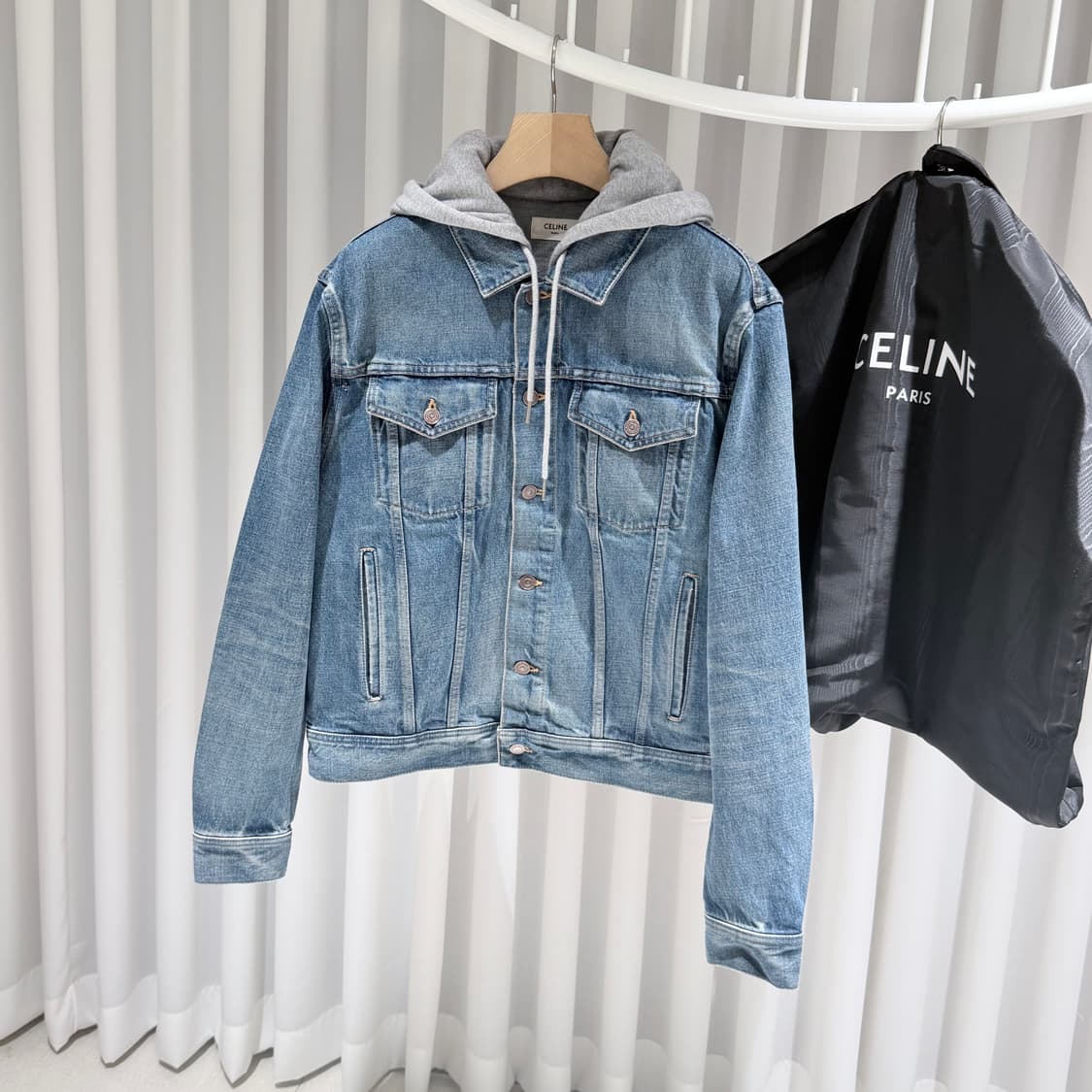 (A+/M) / 셀린느 백로고 후드 데님 청자켓 상품이미지2