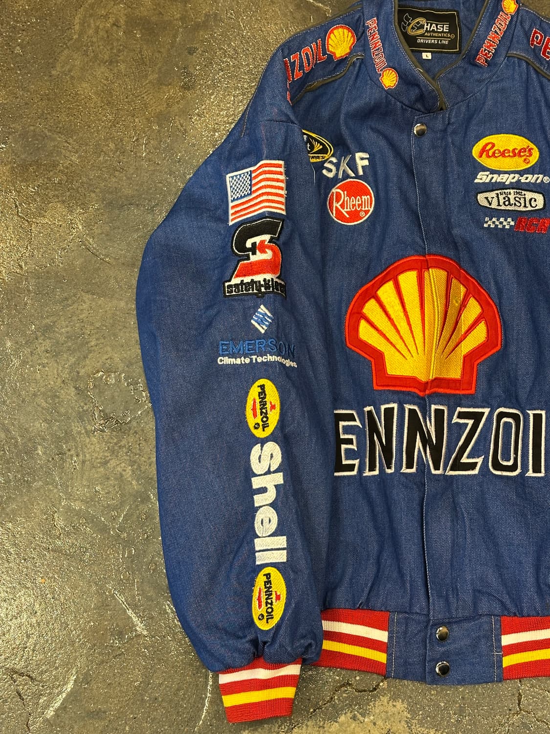 빈티지 레이싱 쉘/페놀 자켓 L 상품이미지4