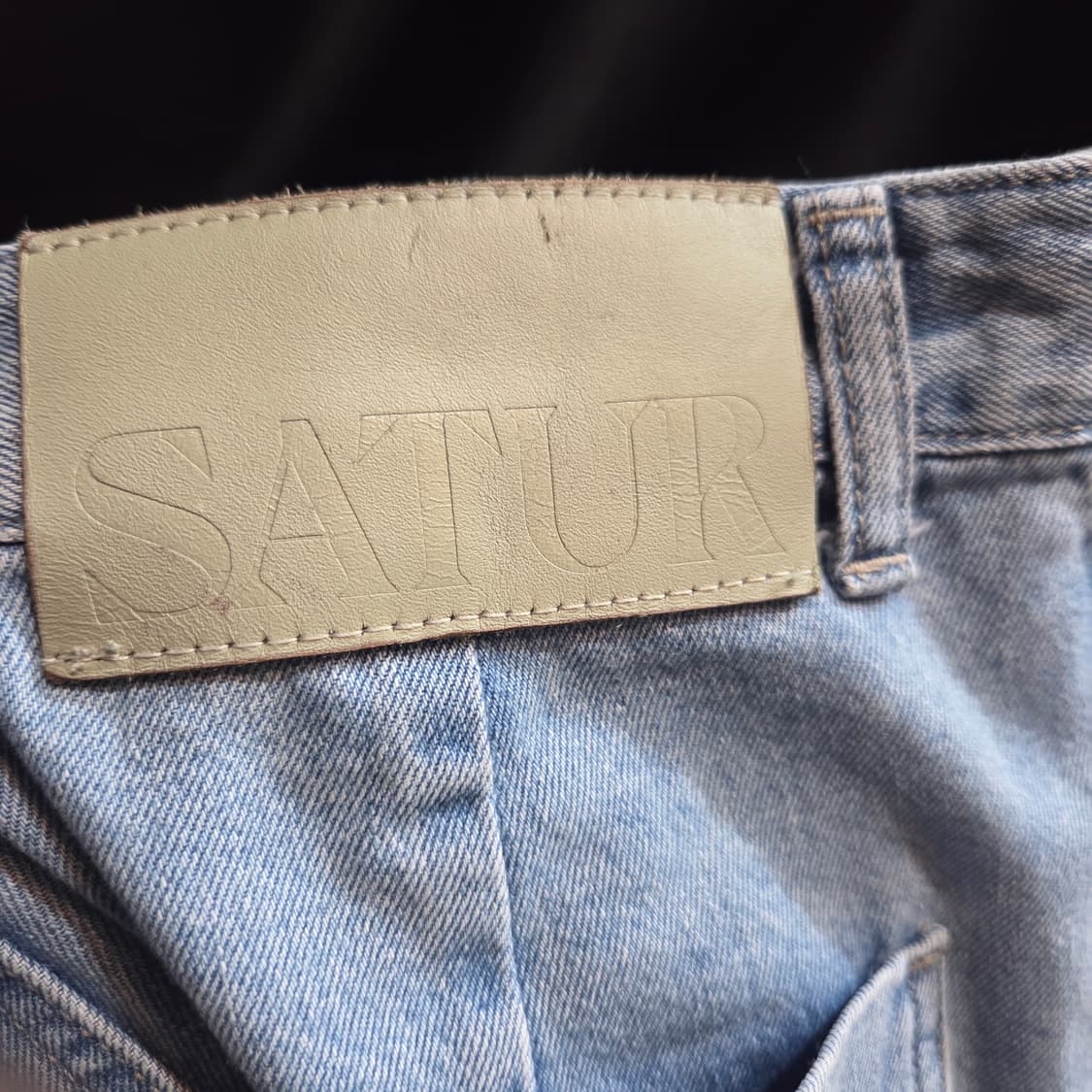 SATUR 세터 핀턱 워싱 와이드 데님팬츠 상품이미지5