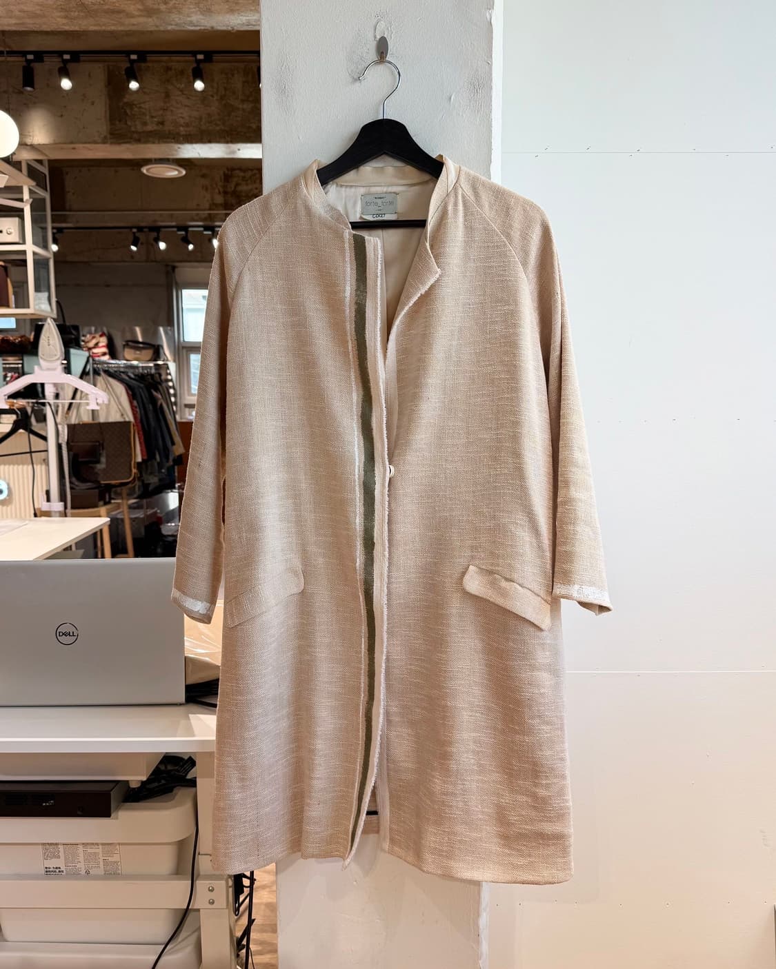 포르테 포르테 베이지 린넨 논라카 자켓  상품이미지1