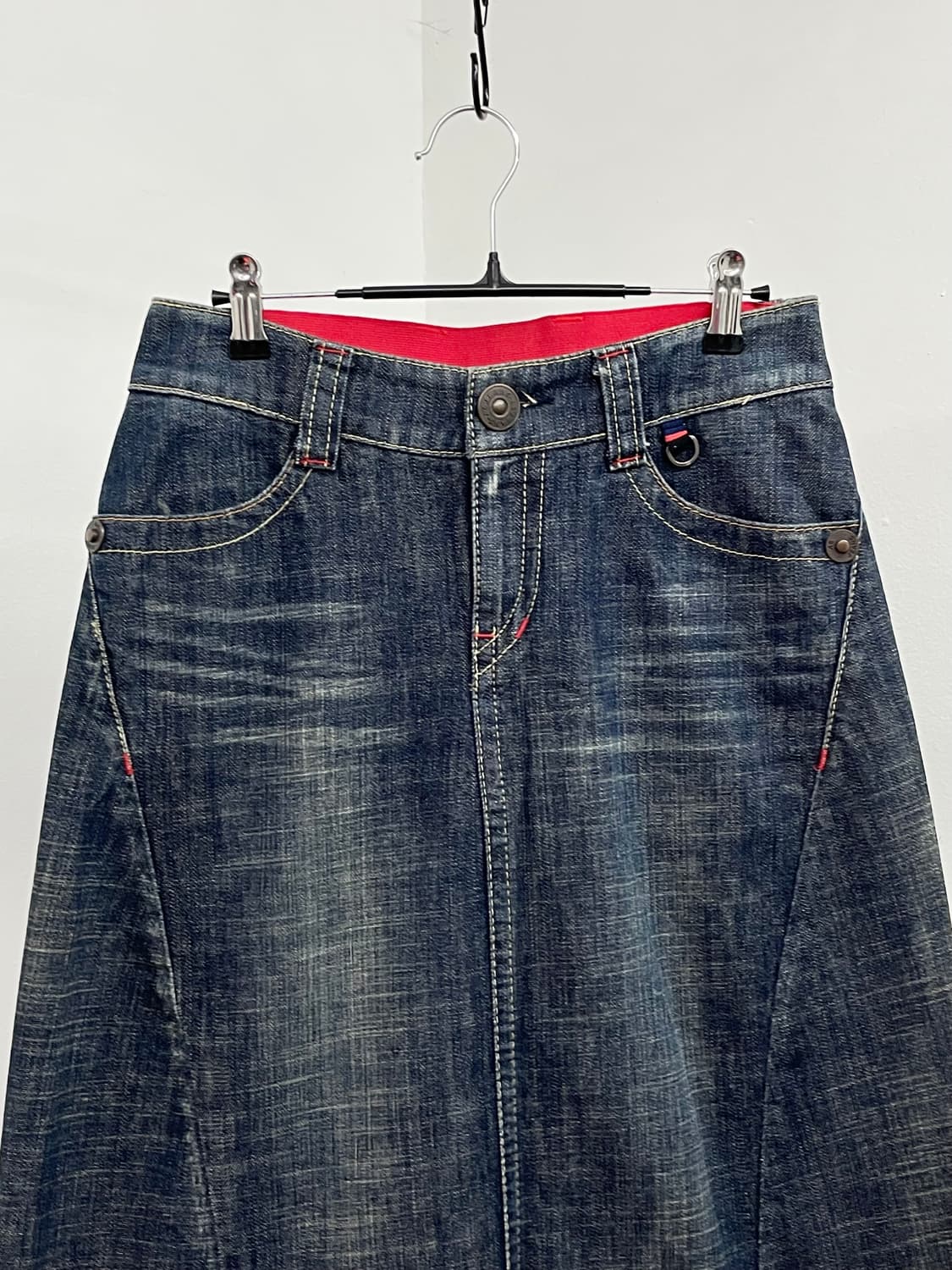 A6 엔지니어 워싱 데님 스커트 상품이미지2