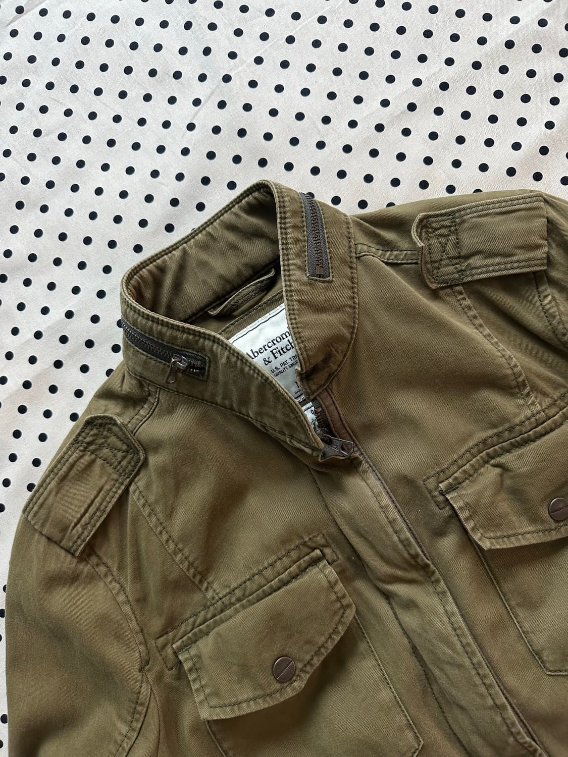 아베크롬비 밀리터리 야상자켓 카키 y2k 펑크 웨스턴 상품이미지2