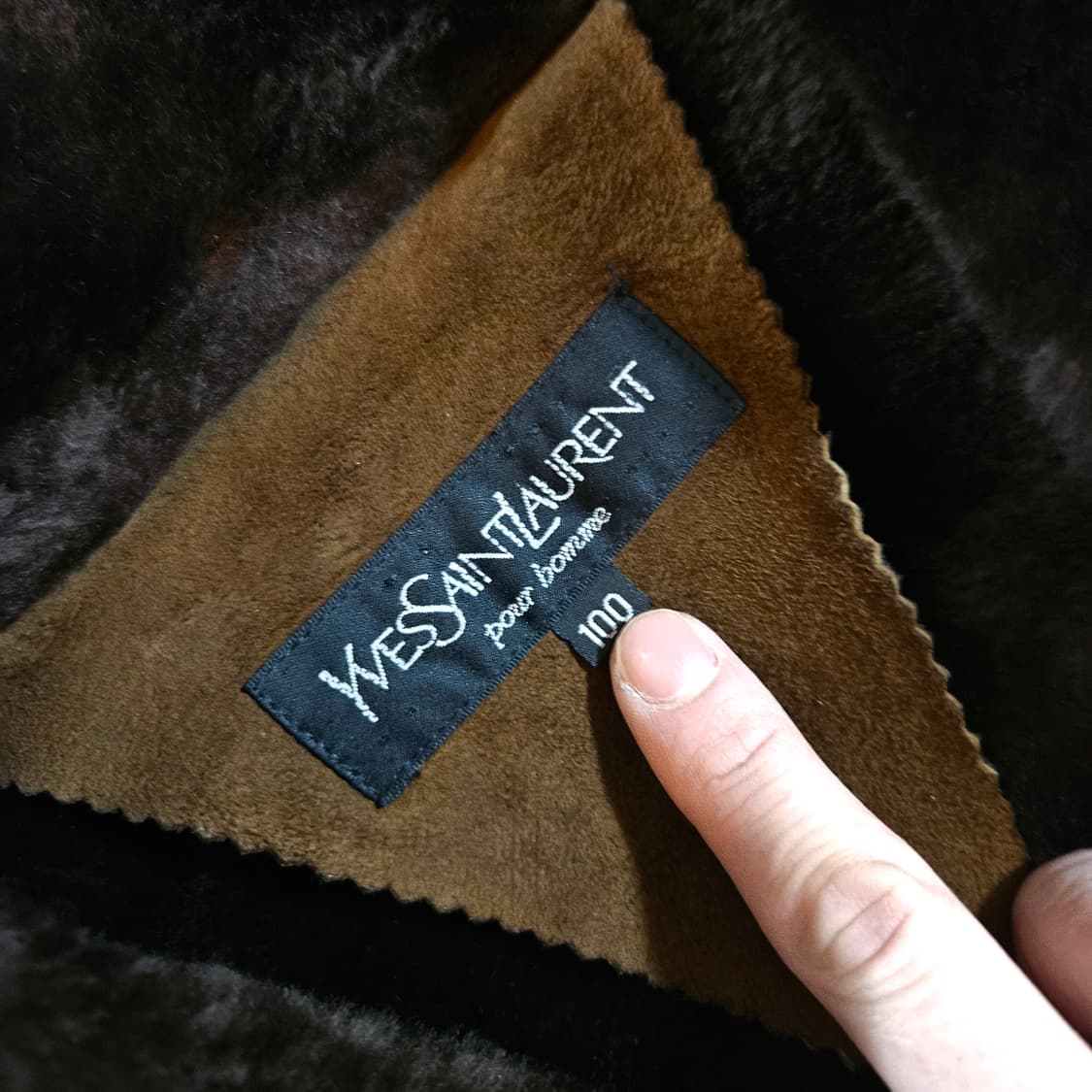 입생로랑 90's 양털 가죽 무스탕 100-105size 상품이미지6