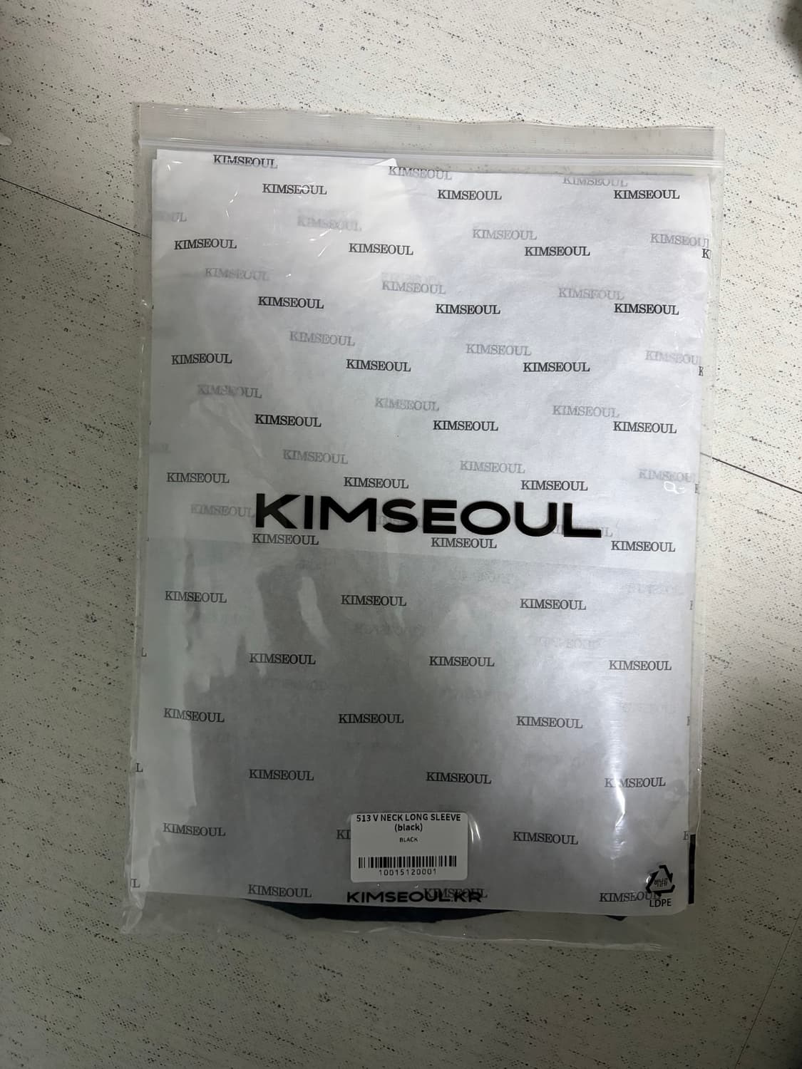 킴서울 513 브이넥 롱 슬리브 블랙 상품이미지1