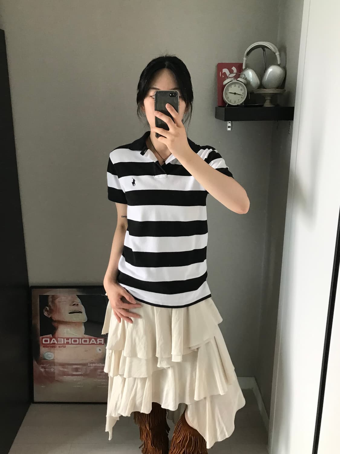 폴로 랄프로렌 포니로고 스트라이프 카라티 상품이미지1