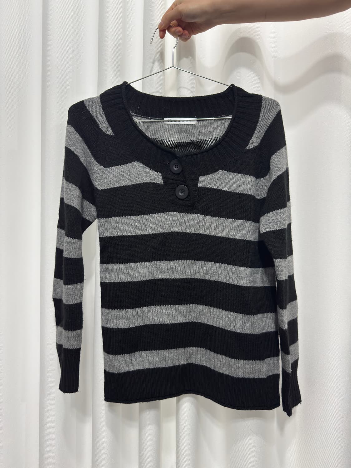 stripe button knit 상품이미지5