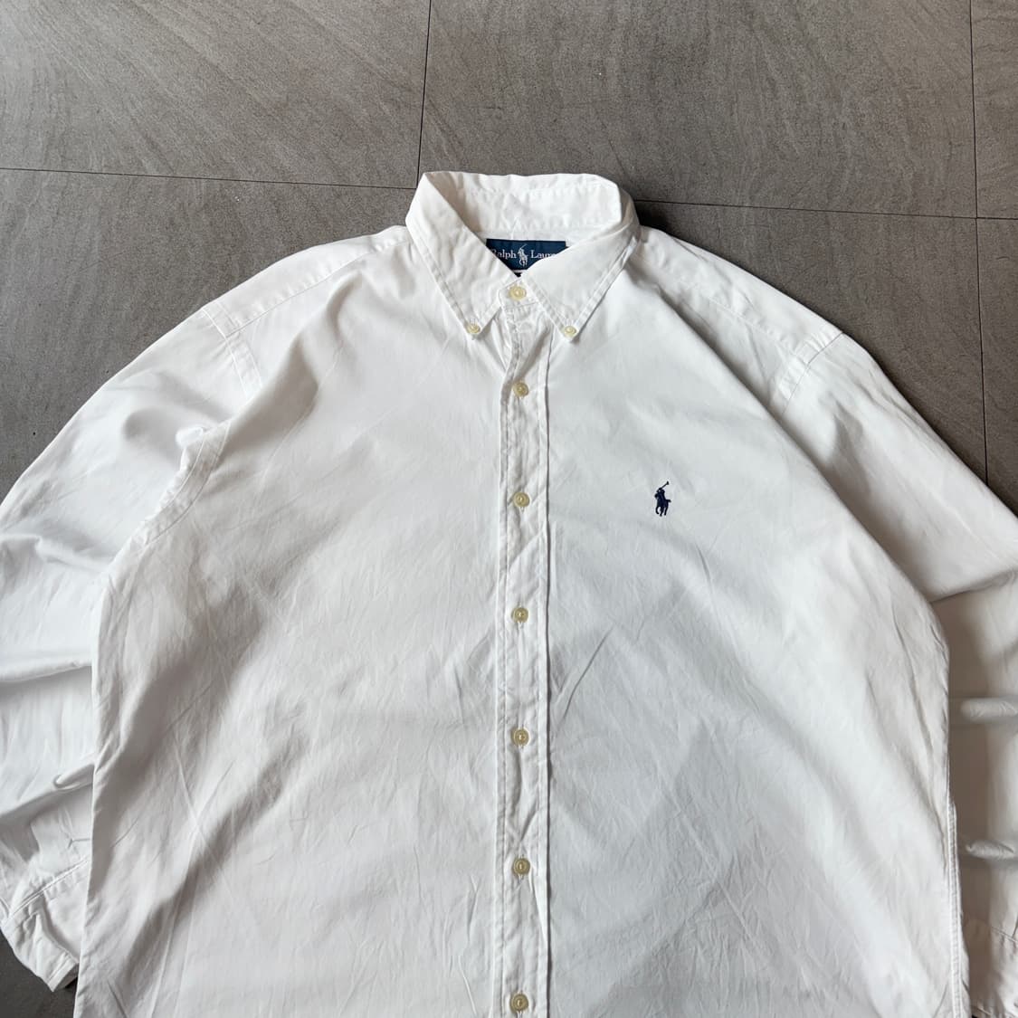 폴로 정품 화이트 클래식 포니 로고 포플린 셔츠 상품이미지3