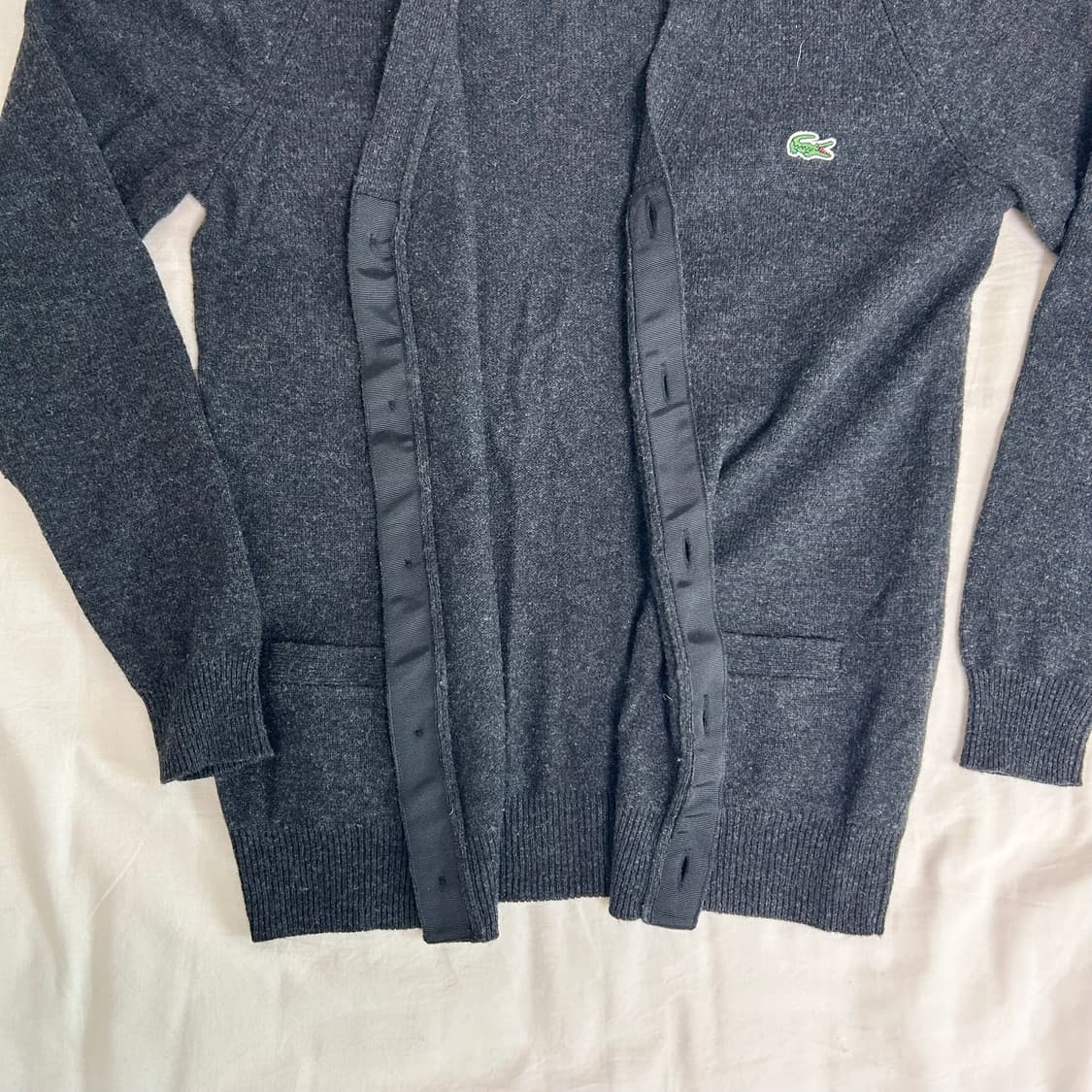 [95] 라코스테 램스울 가디건 차콜 정품 일본판 상품이미지5