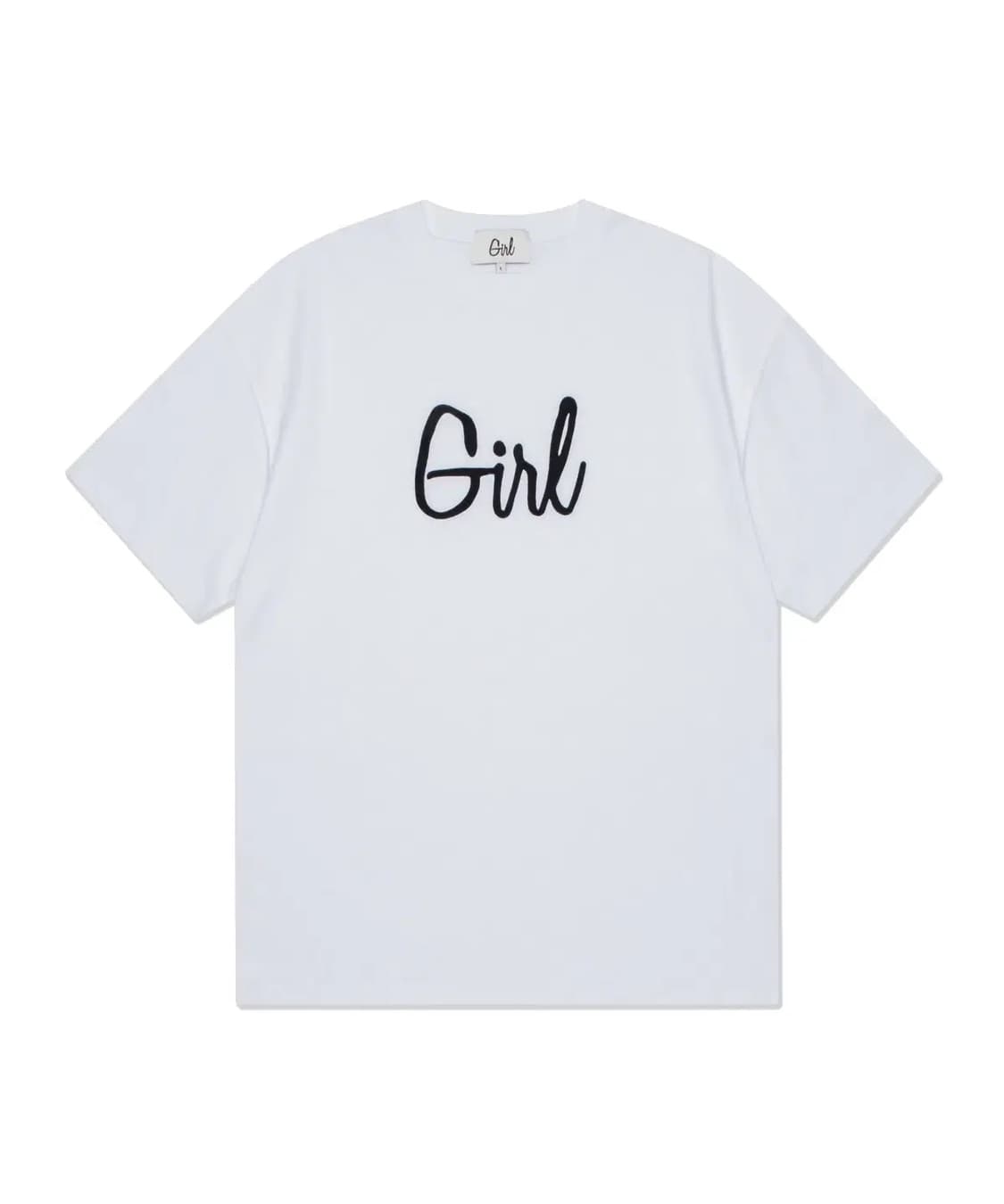 걸스케이트보드 타이포 로고티 화이트 M 새상품 상품이미지1