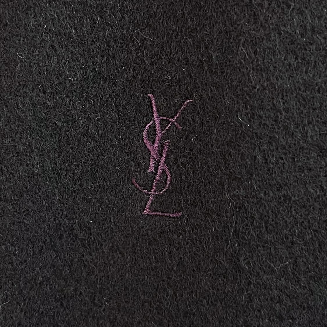 이브 생 로랑 미니멀 와인색 퍼 울 자켓 상품이미지7