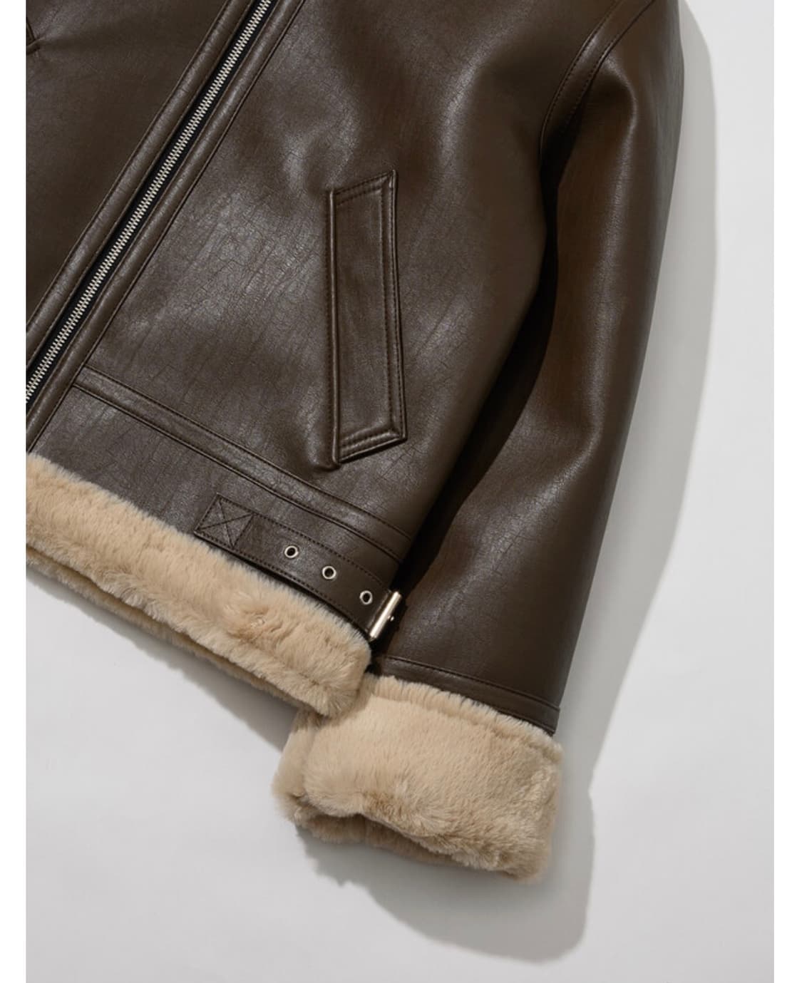 앤드로스 시어링자켓 퍼자켓 카키브라운 상품이미지8