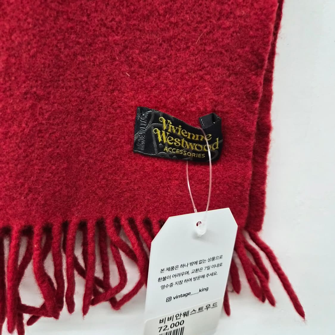 비비안웨스트우드 레드 머플러 상품이미지4