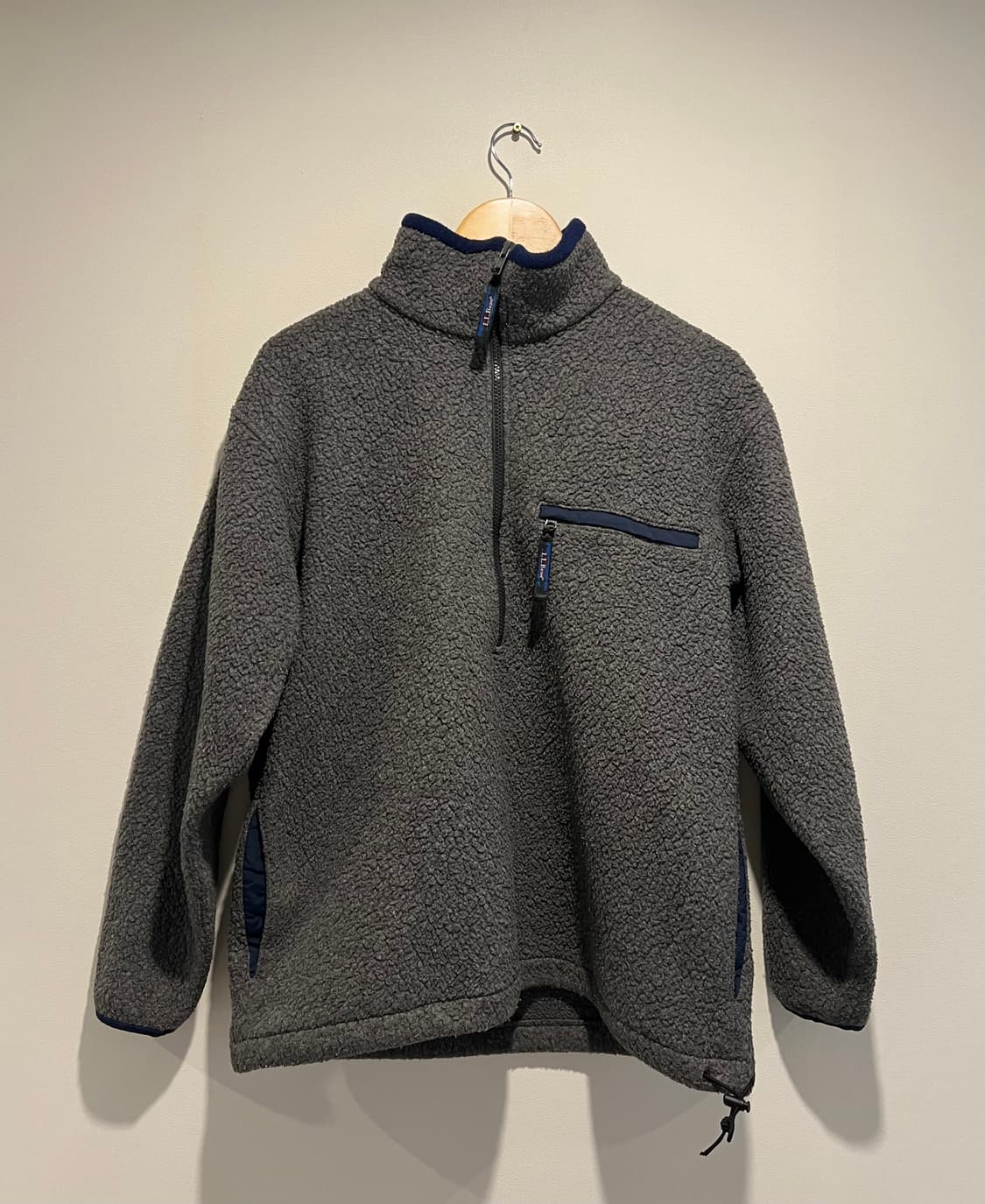80s 엘엘빈 딥파일 플리스 풀오버 그레이 M 상품이미지1