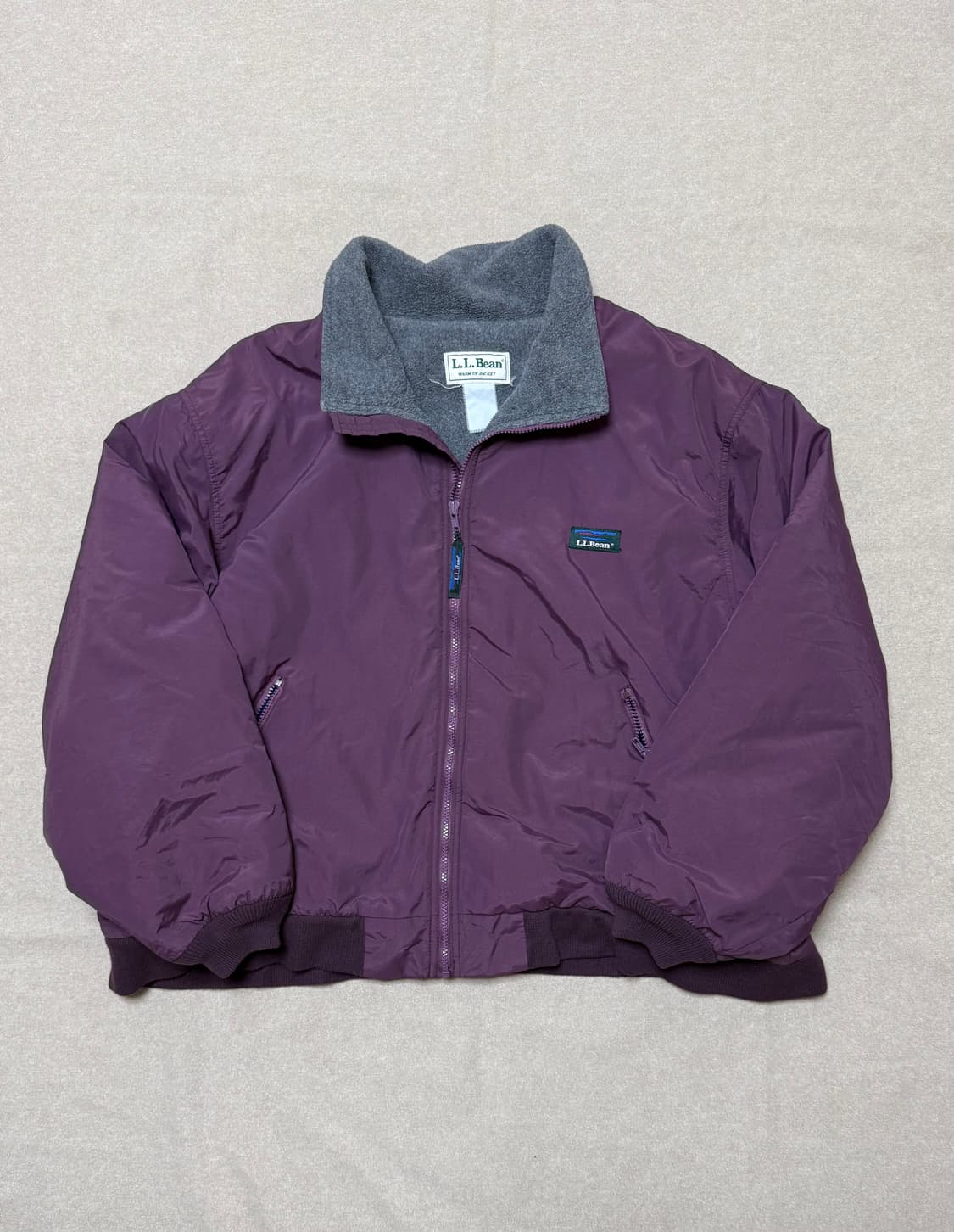 엘엘빈 웜업 플리스 집업 자켓 딥퍼플 90s 상품이미지1