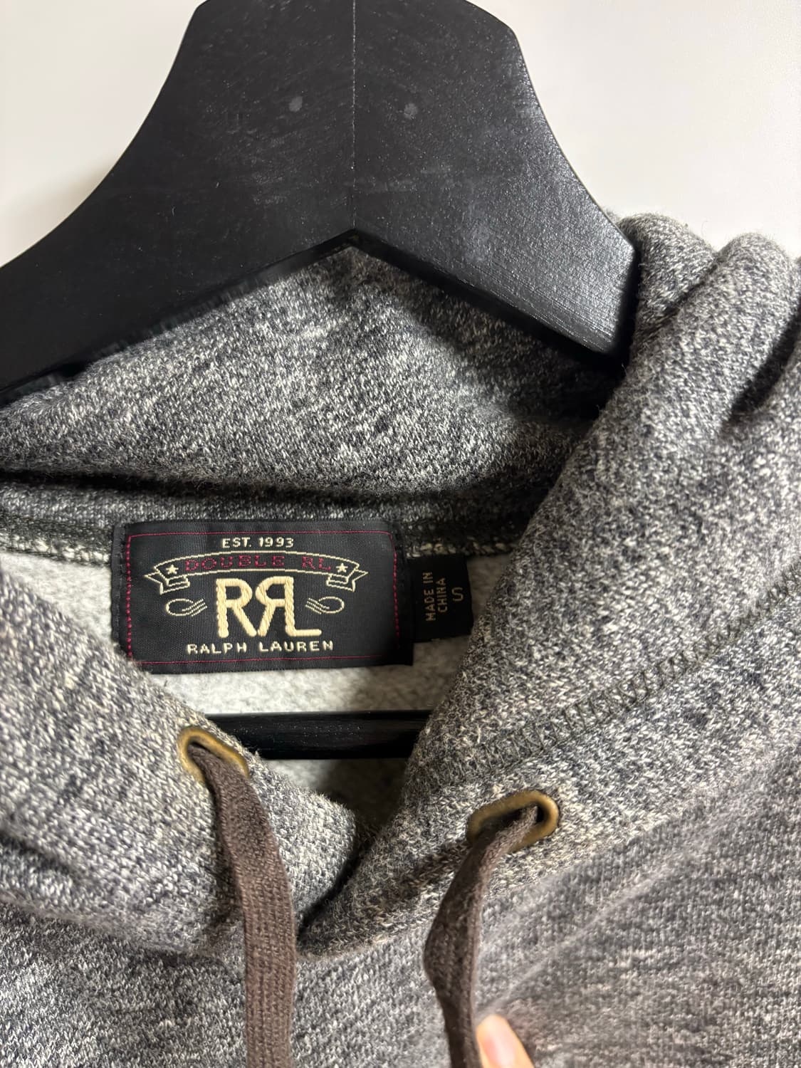 [S] RRL 코튼 플리스 후디 그레이 상품이미지4