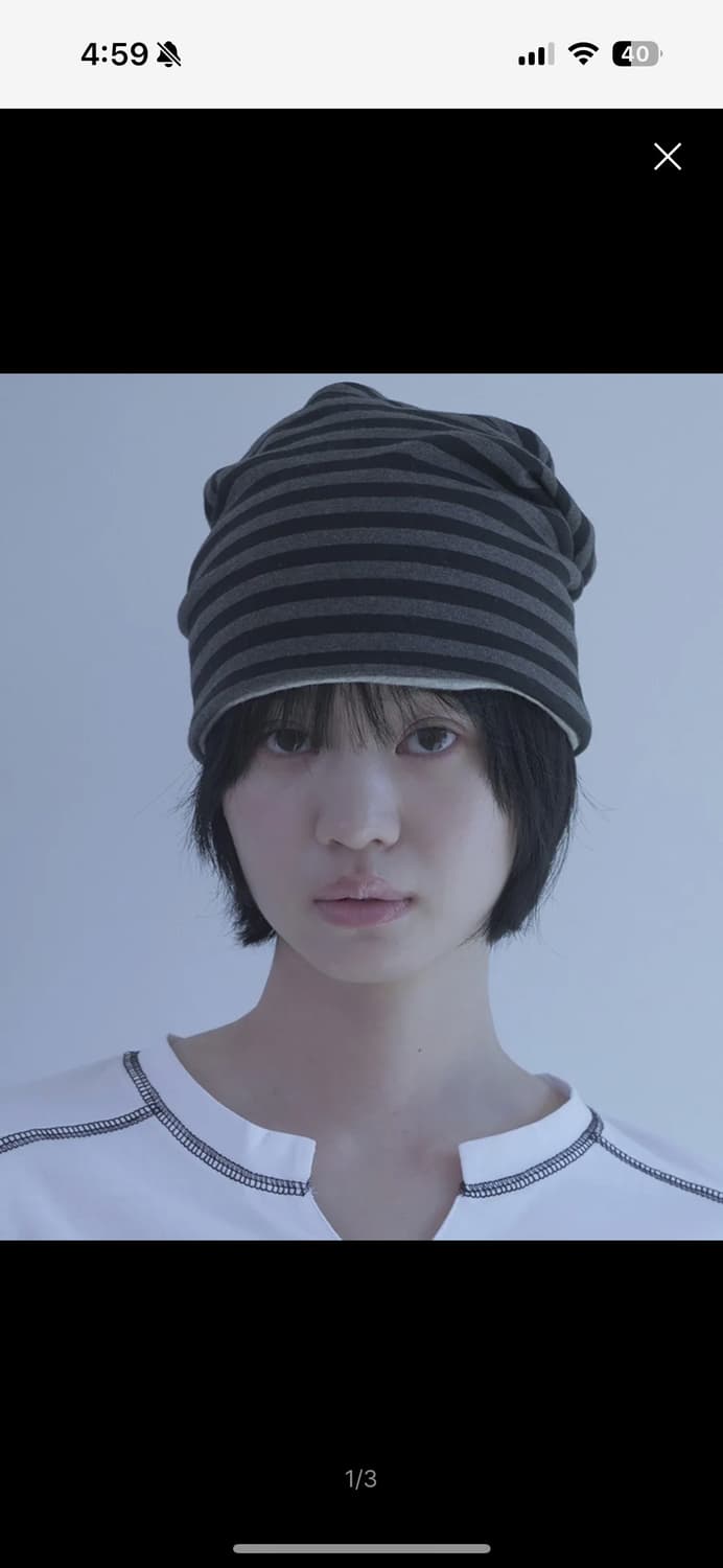 세릭 REVERSIBLE BEANIE / CHARCOAL 상품이미지1