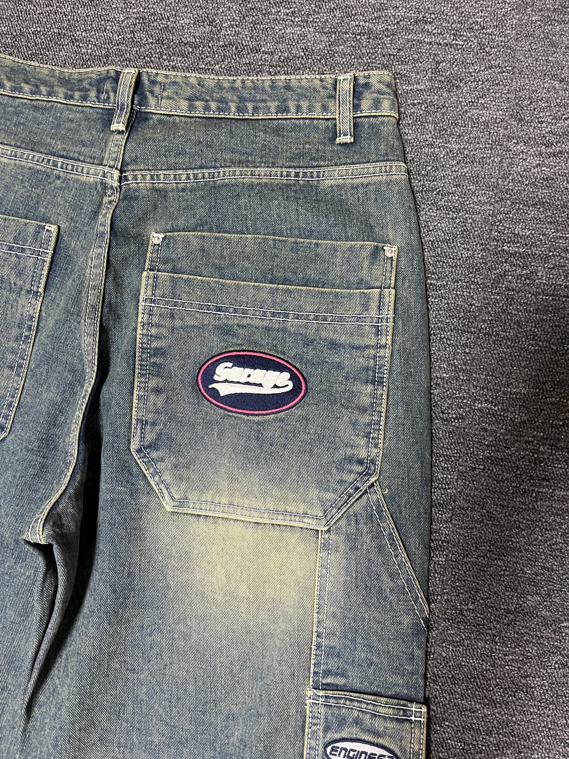 엔지니어 카펜더 데님 패치 팬츠 와이드 청바지 상품이미지8